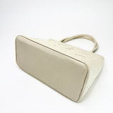 CHANEL MEDALLION TOTE IN CREAM CAVIAR QUILTED LEA & GHW