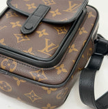 LOUIS VUITTON CHRISTOPHER WEARABLE WALLET IN MACASSAR MONO & MATTE BHW