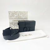 DIOR MONTAIGNE 30 BLK ULTRA MATTE BOX BAG/ CROSSBODY