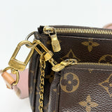 LOUIS VUITTON MULTI POCHETTE ACCESSORIES W PINK STRAP