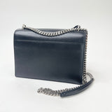 SAINT LAURENT MEDIUM SUNSET IN BLK SMOOTH LEA & SHW