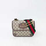 GUCCI NEO SUPREME CANVAS DOUBLE FLAP MESSENGER - BLuxe Boutique