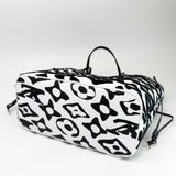 LIMITED EDITION LOUIS VUITTON x URS FISHCER TUFTED BLK VELVET MONO NEVERFULL MM