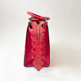FENDI 2 JOURS CORAL RED LEA 2 WAY BAG