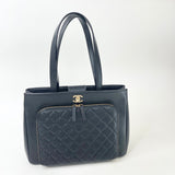 CHANEL BUSINESS AFFINITY LRG BLK CAVIAR LEA & LGHW TOTE