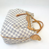 LOUIS VUITTON EVORA MM TWO WAY BAG IN DAMIER AZUR & GHW