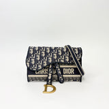 CHRISTIAN DIOR OBLIQUE SLIM SADDLE POUCH/CROSSBODY