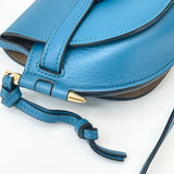 LOEWE MINI GATE IN BLUE LEA & GHW CROSSBODY 