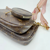 LOUIS VUITTON MULTI POCHETTE ACCESSORIES W PINK STRAP