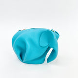 LOEWE ELEPHANT CROSSBODY IN TURQUOISE CALFSKIN LEATHER & GHW