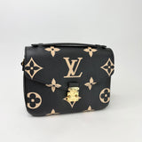 LOUIS VUITTON POCHETTE METIS IN BLK/ BEIGE MONO EMPREINTE LEA & GHW