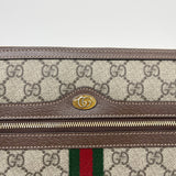 GUCCI OPHODIA GG SUPREME ZIP POUCH/ CLUTCH