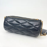 SAINT LAURENT SADE MINI TUBE IN BLK LMNSKN LEA & GHW