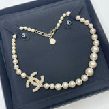 CHANEL 100 ANNIVERSARY PEARL & PALE GOLD CHOKER NECKLACE