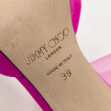 JIMMY CHOO AVERLY PINK SILK BOW PUMPS Sz 39