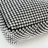 PRADA TRIANGLE CROSSBODY IN CRYSTAL & BLK SATIN