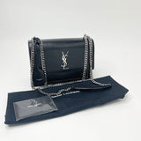 SAINT LAURENT MEDIUM SUNSET IN BLK SMOOTH LEA & SHW