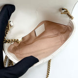 GUCCI MARMONT SUPER MINI IN WHT LEA & GHW