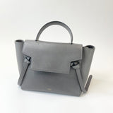 CELINE MICRO BELT BAG IN GREY PEBBLED LEA