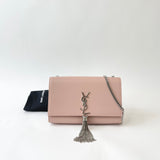 SAINT LAURENT KATE TASSEL IN LT PINK SMOOTH LEA & SHW