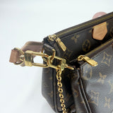 LOUIS VUITTON MULTI POCHETTE ACCESSORIES W PINK STRAP