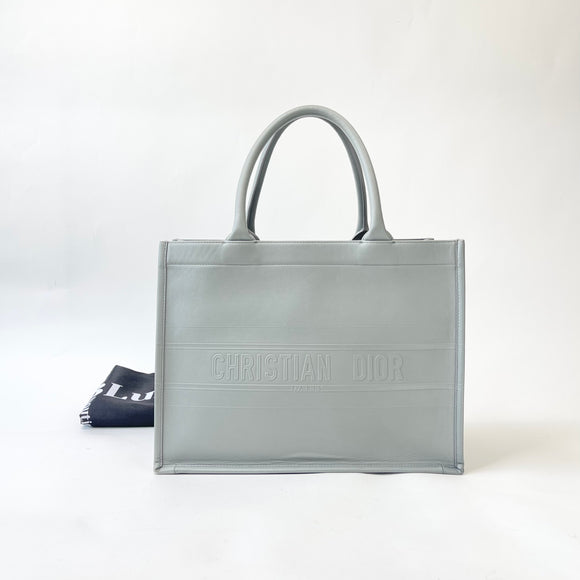 CHRISTIAN DIOR GRAY LEA BOOK TOTE