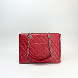 CHANEL GST IN RED CAVIAR LEA & SHW - BLuxe Boutique