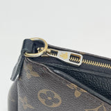 LOUIS VUITTON PALLAS CLUTCH IN MONOGRAM W BLK TRIM