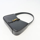 SAINT LAURENT LE 5 A 7 MINI IN BLK BOX CALF LEA & GHW - BLuxe Boutique