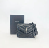 TOY LOULOU IN BLK LEATHER WITH SHW