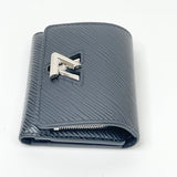 LOUIS VUITTON TWIST COMPACT WALLET IN BLK EPI LEA & SHW