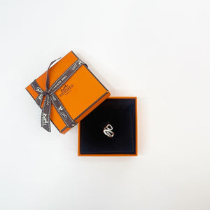 HERMES CHAINE D’ANCRE TWIST SILVER RING