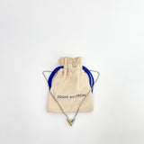 LOUIS VUITTON ESSENTIAL V LOGO TWO TONE NECKLACE