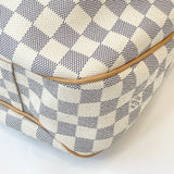 LOUIS VUITTON EVORA MM TWO WAY BAG IN DAMIER AZUR & GHW