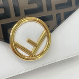 FENDI ZUCCA & WHT LEA MINI BELT POUCH & CROSSBODY