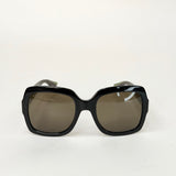 GUCCI SQUARE BLK & SPARKLE WEB ACETATE  SUNGLASSES