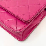 CHANEL CLASSIC WOC IN HOT PINK LAMBSKIN LEA & GHW - BLuxe Boutique