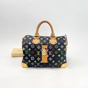 LOUIS VUITTON x TAKASHI MURAKAMI BLK MONO MULTICOLOR SPEEDY 30