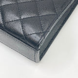 SAINT LAURENT ENVELOPE TWO WAY IN BLK GRAIN DE POUDRE LEA & GHW