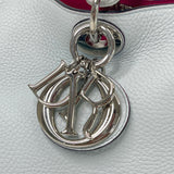 CHRISTIAN DIOR DIORISSIMO MEDIUM TOTE BAG + ZIP WRISTLET POUCH IN LT BLUE & FUCSHIA PEBBLED LEA & SHW