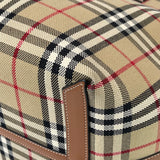 BURBERRY LRG BRIAR CHECK LONDON TOTE + ZIP POUCH