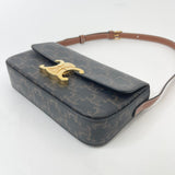 CELINE CLAUDE TRIOMPHE CANVAS & LEA SHOULDER CARRY BAG