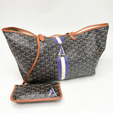 GOYARD ST LOUIS PM BLK COATED CANVAS TOTE + POUCH - BLuxe Boutique