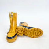 GUCCI MAGNUM YELLOW & NAVY RAIN BOOTS SZ 35