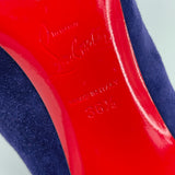 CHRISTIAN LOUBOUTIN PIGALLE FOLLIES PUMPS IN INDIGO SUEDE sz 36.5