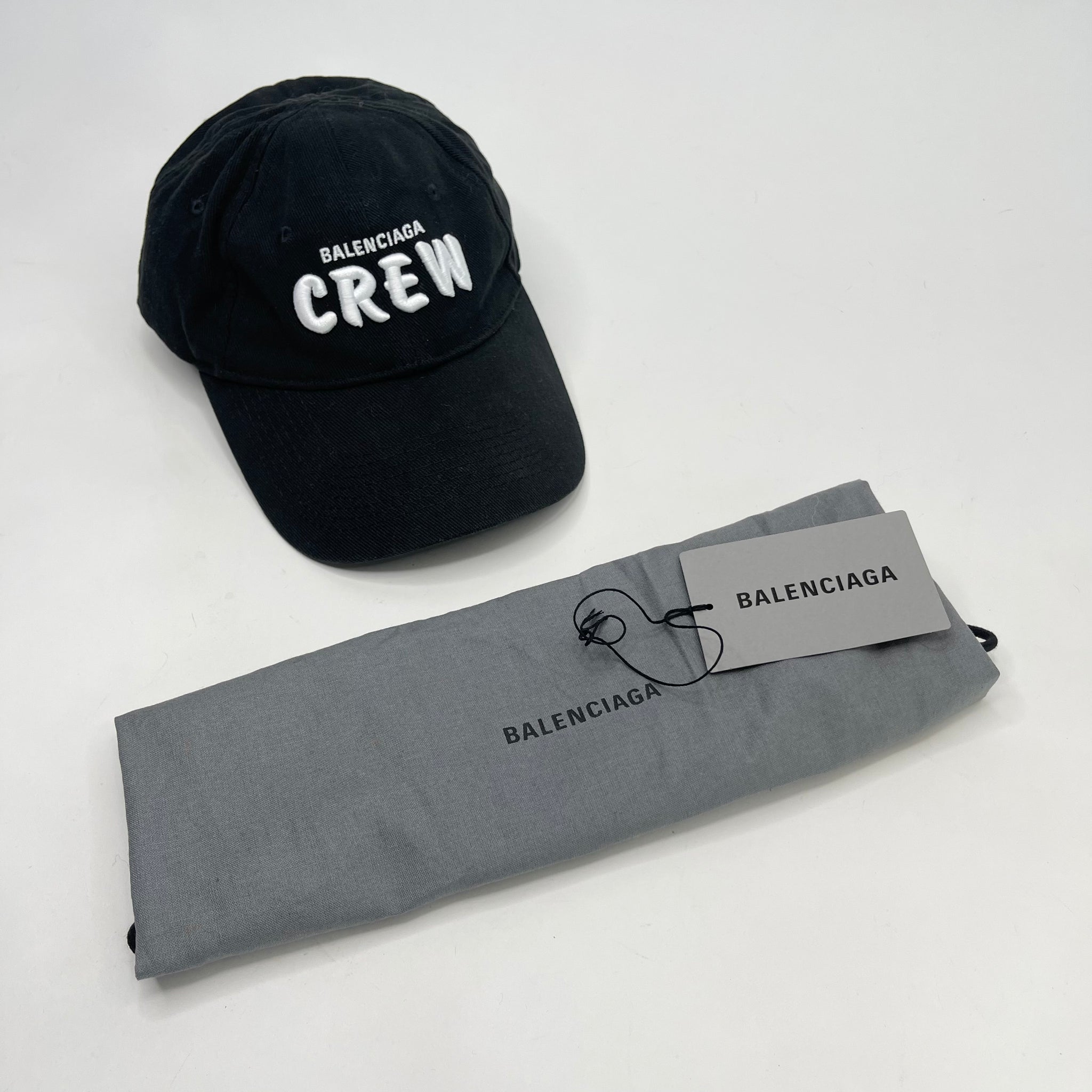 BALENCIAGA CREW ブラックキャップ BALENCIAGA CREW LOGO BLK BALL CAP – BLuxe Boutique