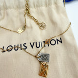 LOUIS VUITTON NANOGRAM TWO TONE NECKLACE