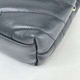 SAINT LAURENT TOY LOULOU IN BLK LEATHER WITH GHW