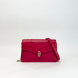 BVULGARI SERPENTI FOREVER RED LEA CHAIN WALLET - BLuxe Boutique