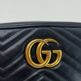 GUCCI MARMONT CAMERA BAG IN BLK LEA & GHW - BLuxe Boutique